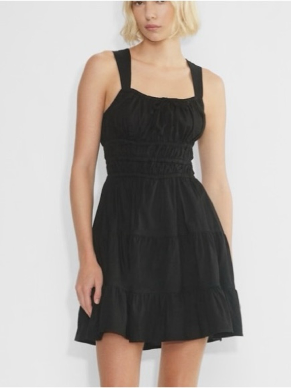 Sunday Best Martine Poplin Dress Black Size Large